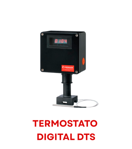 El termostato digital DTS-HAZ es un kit de conexión de alimentación y control de temperatura basado en microprocesador. Se utiliza para la protección contra la congelación o el mantenimiento de la temperatura del proceso de tuberías o tanques protegidos por productos de trazado térmico.